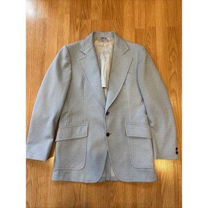 Vintage Sears The Men’s Store Blazer Mens 40R Light Baby Blue Wool 70s